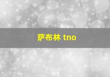 萨布林 tno